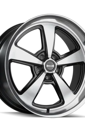 Ridler 652 Gloss Black With Diamond Cut Face & Lip 18x9.5 5x127 0mm 83.82mm Direct From Factory