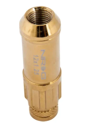 NRG 700 Series M12 X 1.25 Steel Lug Nut w/Dust Cap Cover Set 21 Pc w/Locks & Socket - Chrome Gold Flash Sale