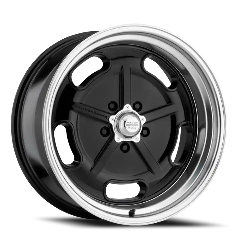 American Racing Salt Flat VN511 BK 17x8 +0 5x120.65mm 72.6mm Gloss Black Diamond Cut Lip Genuine