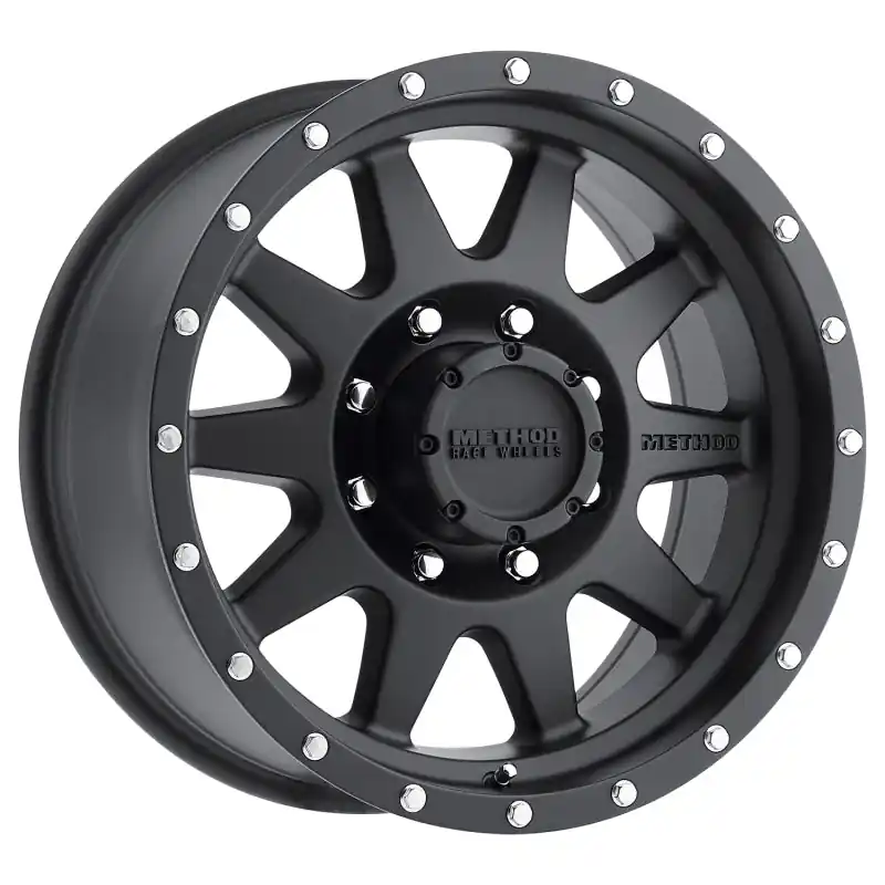 Method MR301 The Standard 20x9 +18mm Offset 8x6.5 130.81mm CB Matte Black Wheel Time-Limited