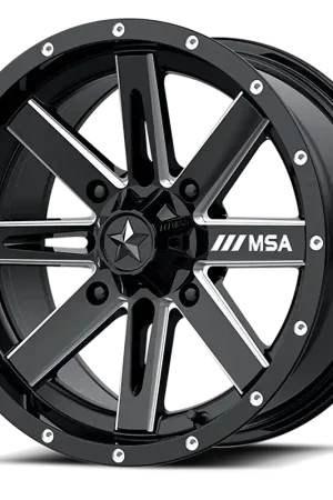 MSA Boxer M41 18x7 +10 4x156mm 132mm Gloss Black Milled Place Order