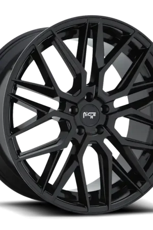 Niche Gamma M224 20x10.5 +20 5x115mm 71.8mm Gloss Black Next Day Delivery