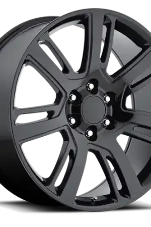Factory Reproductions FR 48 2015 Cadillac Escalade Replica GB 22x9 +31 6x139.7mm 78.1mm Gloss Black Fan Favorite