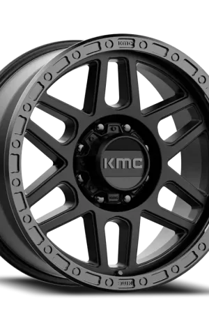 Original KMC Mesa KM544 SB 20x9 +0 8x165.1mm 125.5mm Satin Black Gloss Black Lip