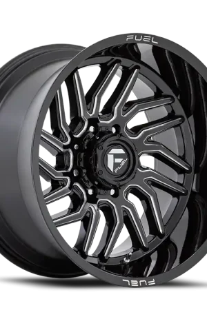 Free Shipping Fuel Hurricane D807 20x9 +1 8x180mm 124.2mm Gloss Black Milled