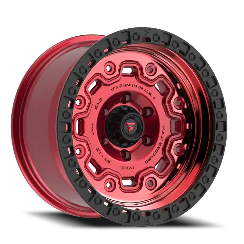 Fittipaldi Offroad Terra Series FT100 RTB 18x9 +18 8x165.1mm 125.2mm Machined Red Tint Black Ring In Demand
