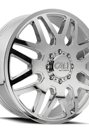 Cali OffxRoadxOffroad Invader Dually 9115D Chrome 24x8.25 8x165.1 x232mm 121.3mm Professional Grade