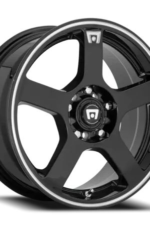 Exclusive Offer Motegi MR116 FS5 GBM 18x8 +45 5x105/5x114.3mm 72.6mm Gloss Black Machined Flange