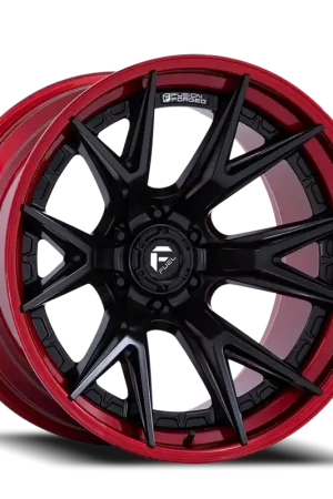 Fuel Catalyst FC402MQ 20x10 -18 8x180mm 124.2mm Matte Black Candy Red Lip Exclusive Offer