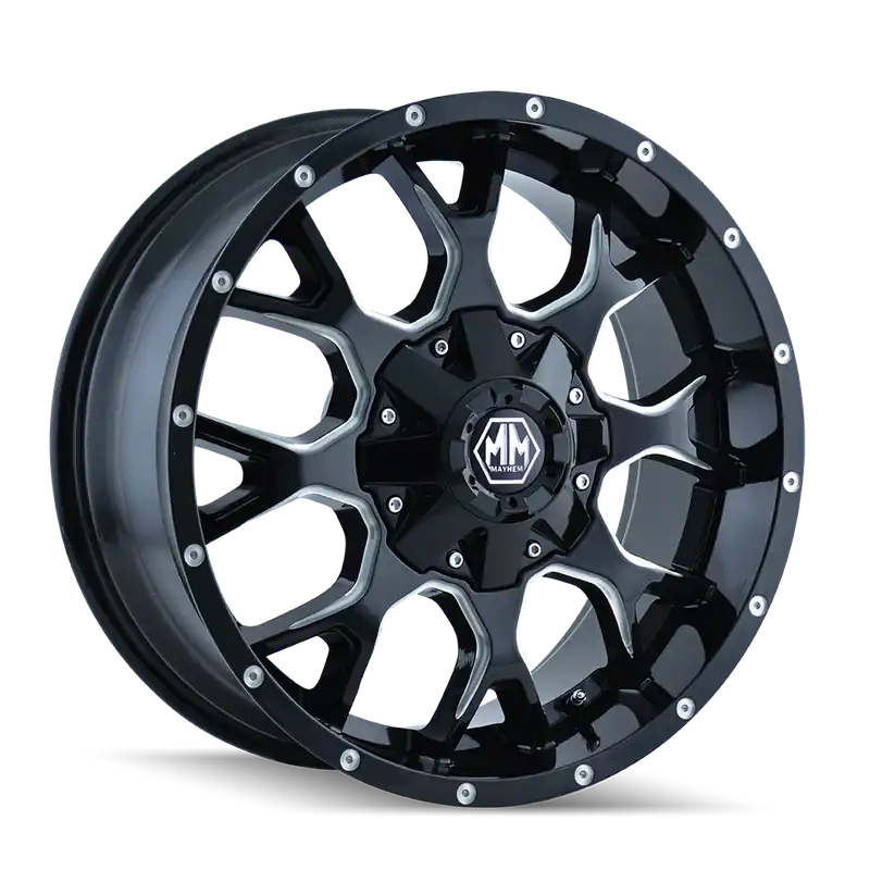 Instant Buy Mayhem Warrior 8015 Gloss Black Milled 20x9 5x150/5x139.7 0mm 110mm