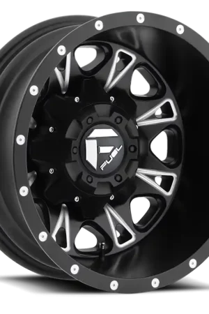 Genuine Fuel Throttle Dually D513 17x6.5 -129 8x165.1mm 125.1mm Black Milled