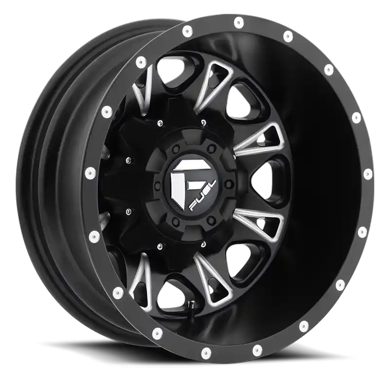 Genuine Fuel Throttle Dually D513 17x6.5 -129 8x165.1mm 125.1mm Black Milled