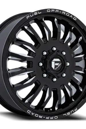 Fuel Arc Dually D868 20x8.25 +104 8x165.1mm 121.5mm Gloss Black Milled Best Choice
