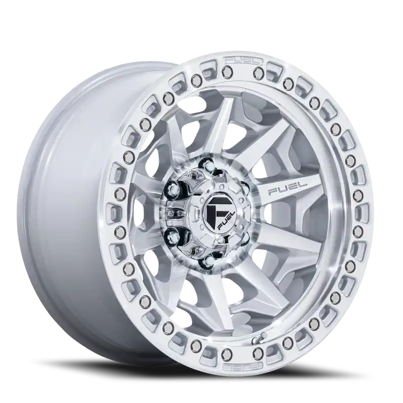 Top Rated Fuel Covert D883 18x9 +1 6x139.7mm 106.1mm Silver Machined Face