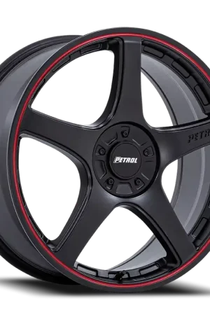 Petrol P2E MBRL 19x8 +35 5x112/5x120mm 74.1mm Matte Black Red Lip Reduced Price