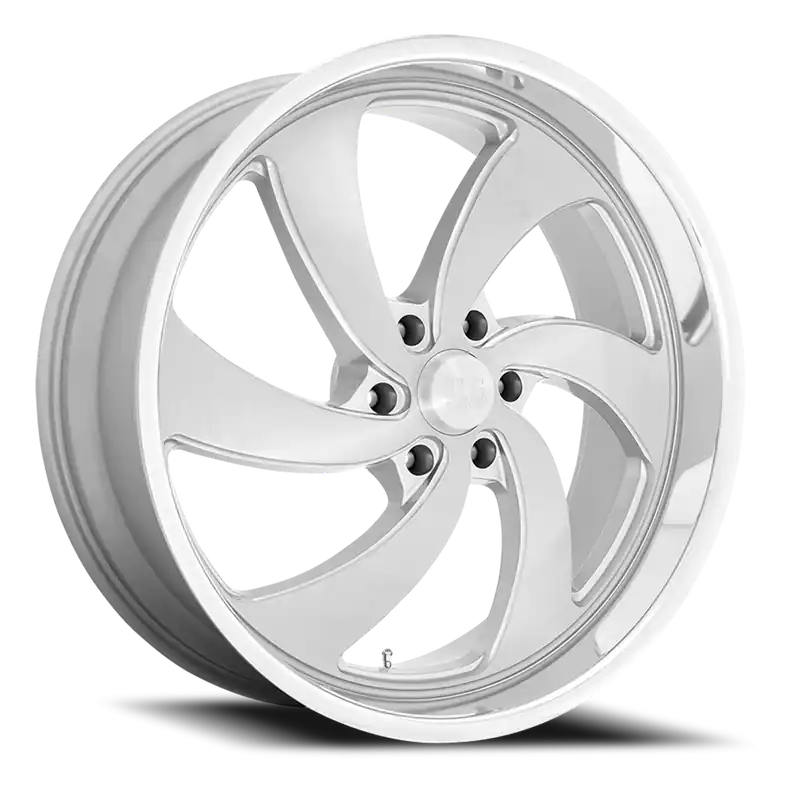 While Supplies Last US Mags Desperado 6 U134 22x10 +25 6x139.7mm 78.1mm Brushed Silver Milled-Diamond Cut Lip