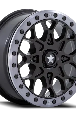 Limited Offer MSA Portal Beadlock M48 SB 15x6 +38 4x137mm 86mm Satin Black Gray Tint Ring