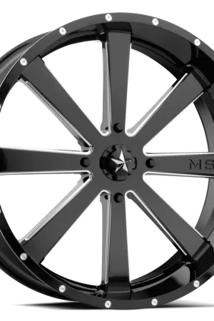 Handmade MSA Flash M34 GB-M 20x7 +0 4x156mm 132mm Gloss Black Milled