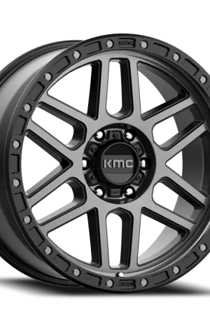 KMC Mesa KM544 GY 17x9 +18 8x170mm 125.5mm Satin Black Gray Tint Hot Picks