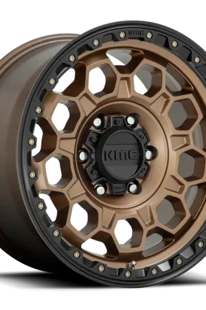 Hot Picks KMC Trek KM545 BRZ 17x9 -12 6x139.7mm 106.1mm Matte Bronze Black Lip