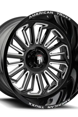 Hassle-Free Returns American Truxx Butcher AT1916 Gloss Black Milled 20x12 6x135 x25mm 87.1mm