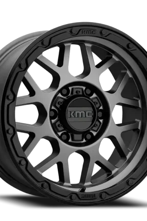 KMC Grenade Off-Road KM535 GY 17x8.5 +0 6x120mm 66.9mm Matte Gray Matte Black Lip Cheap