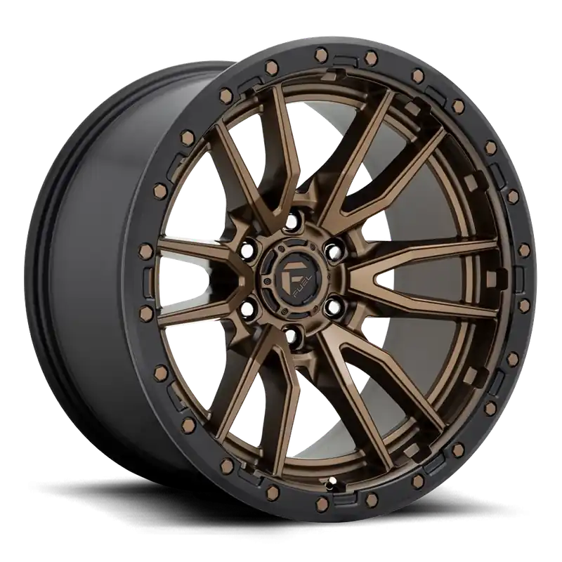 Fuel Rebel D681 22x9 +20 6x139.7mm 106.1mm Matte Bronze Black Bead Ring One Day Deal