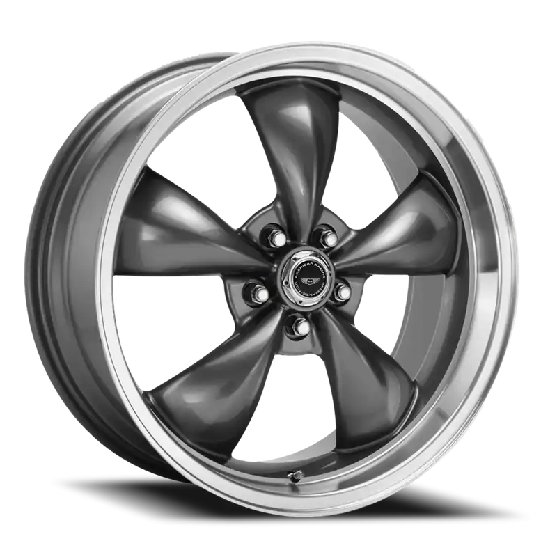 Flash Sale American Racing Torq Thrust M AR105 GY 18x9 +24 5x114.3mm 72.6mm Anthracite Machined Lip