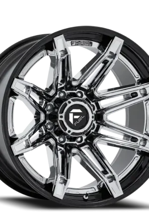 Fuel Brawl FC401PB 22x12 -44 6x139.7mm 106.1mm Chrome Gloss Black Lip Hot Deal