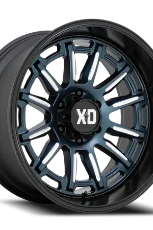 Best Choice XD Series Phoenix XD865 20x10 -18 5x127mm 71.5mm Metallic Blue Milled-Black Lip