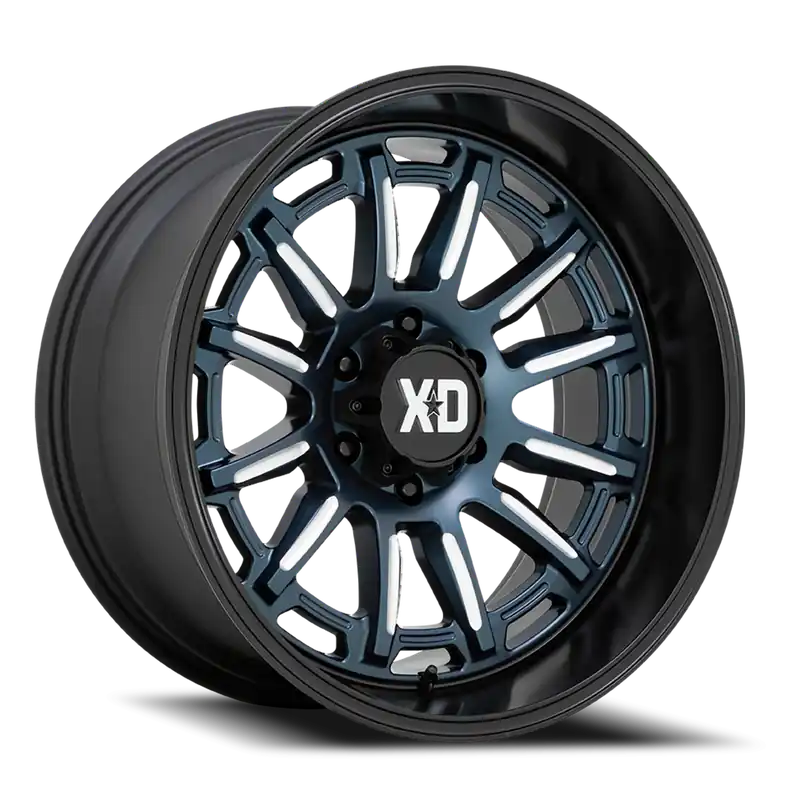 Best Choice XD Series Phoenix XD865 20x10 -18 5x127mm 71.5mm Metallic Blue Milled-Black Lip