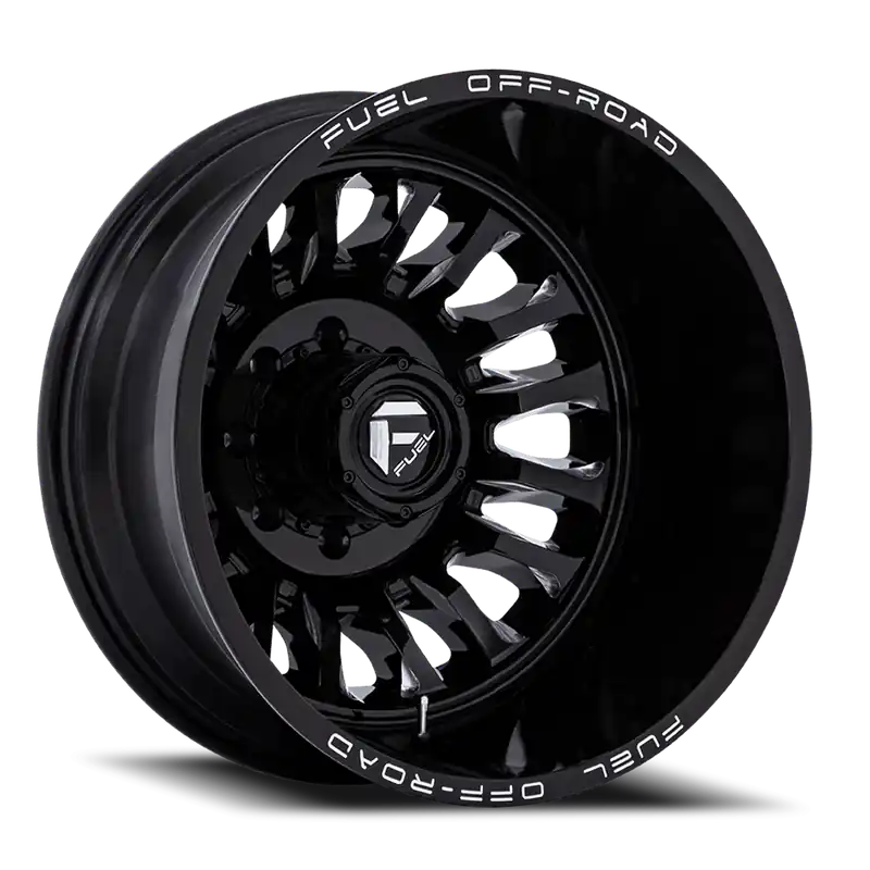 Fuel Arc Dually D868 20x8.25 -201 8x200mm 142mm Gloss Black Milled Today Only