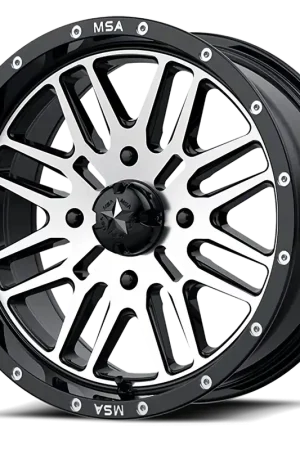 MSA Brute M38 14x7 +10 4x110mm 86mm Gloss Black Machined Direct From Factory