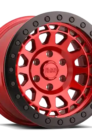 Final Sale Black Rhino Primm Beadlock RD 17x8.5 +0 6x139.7mm 112.1mm Candy Red Black Ring-Black Bolts
