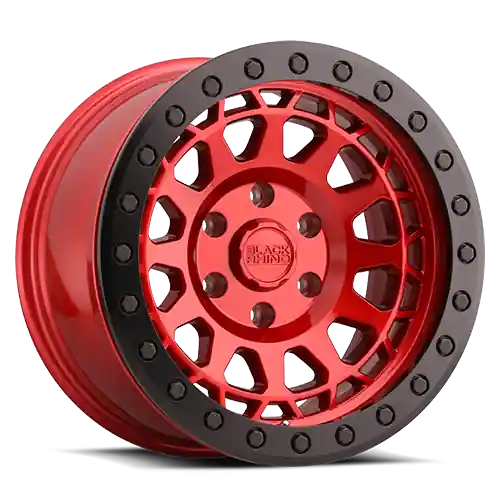 Final Sale Black Rhino Primm Beadlock RD 17x8.5 +0 6x139.7mm 112.1mm Candy Red Black Ring-Black Bolts