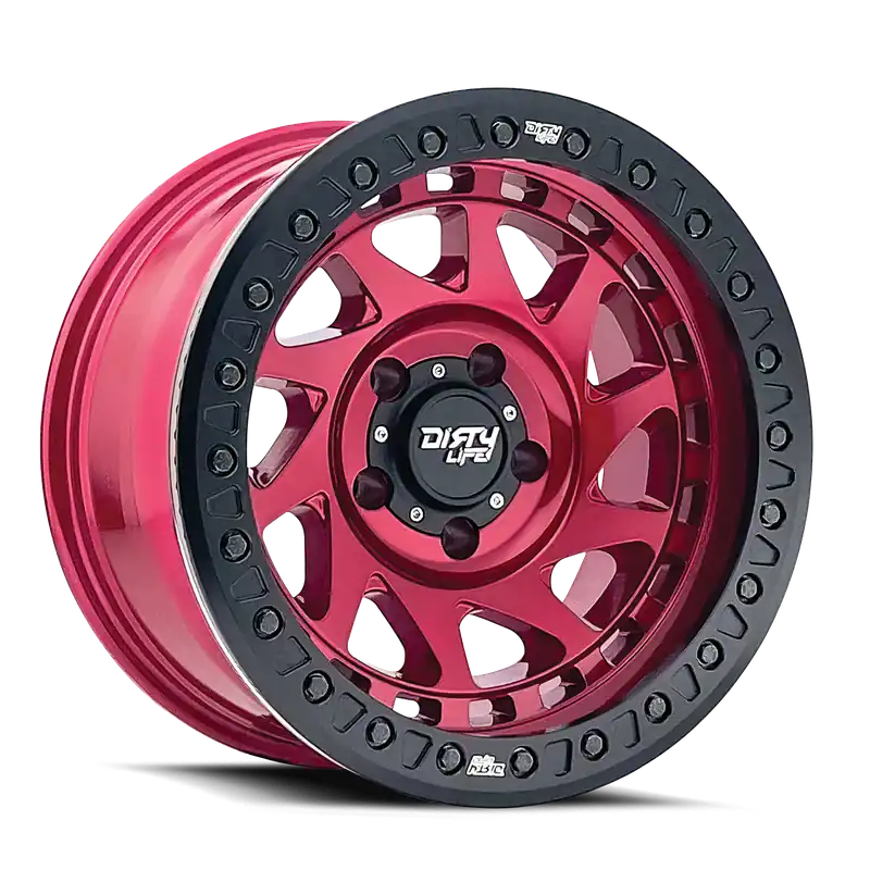 Dirty Life Enigma Race 9313 Gloss Crimson Candy Red 17x9 6x139.7 x38mm 106mm Hot Picks