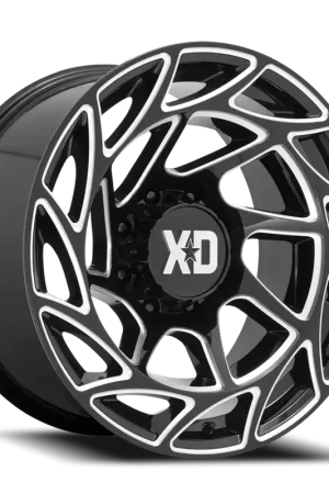 XD Series Onslaught XD860 GB-M 22x12 -44 8x165.1mm 125.1mm Gloss Black Milled Secure Checkout