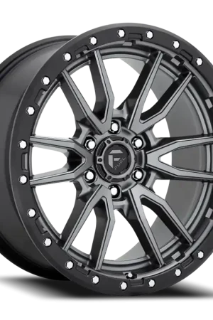 Trusted Brand Fuel Rebel D680 17x9 +1 6x120mm 67.06mm Matte Gunmetal Black Bead Ring