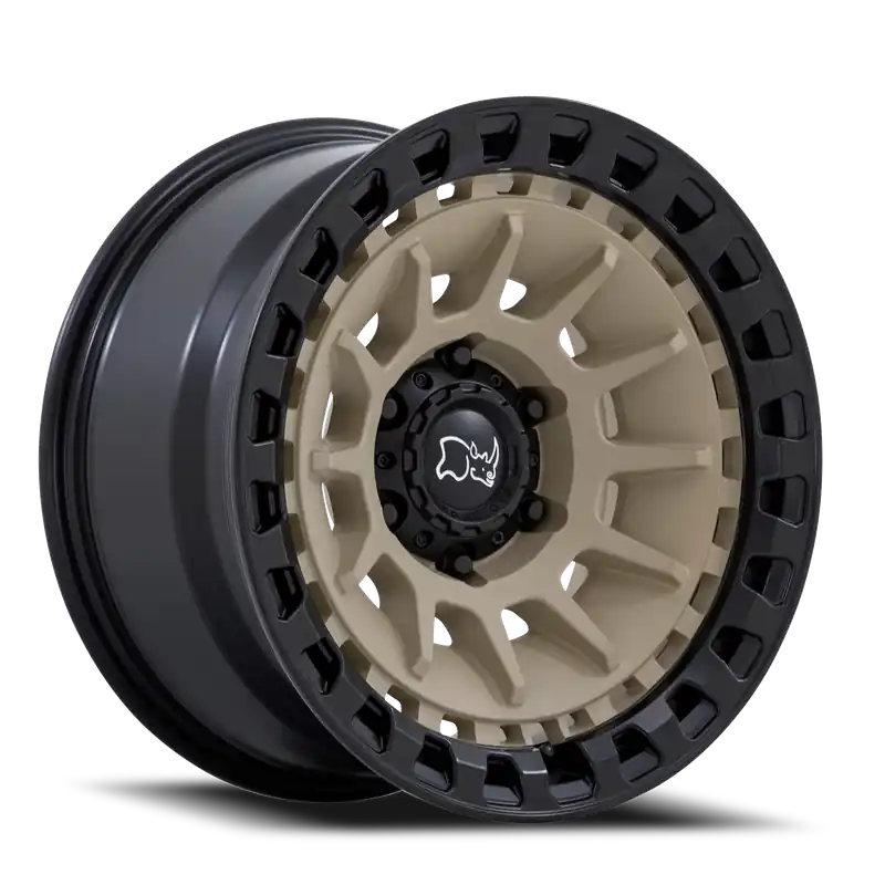 Buy Direct Black Rhino Barrage DS 17x8.5 -10 6x139.7mm 106.1mm Matte Desert Sand Matte Black