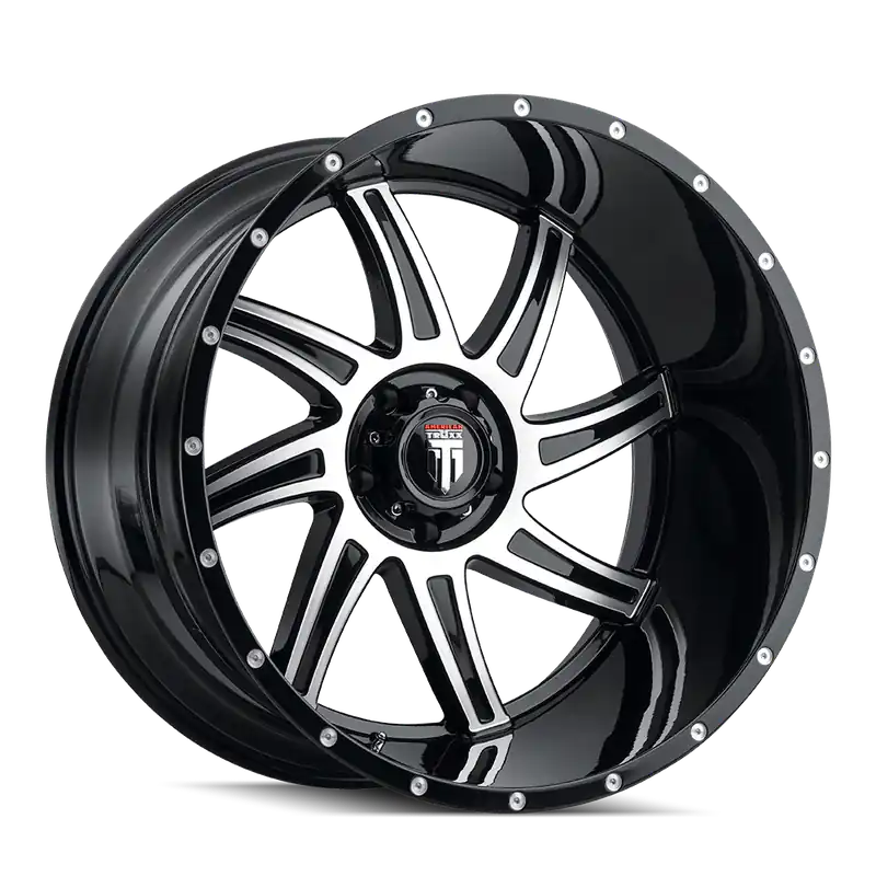 American Truxx Vortex AT162 Gloss Black Machined 22x12 6x135 x44mm 87.1mm Mega Sale