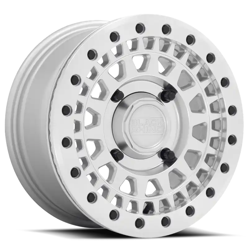 Low Price Black Rhino Parker Beadlock UTV SL 15x7 +36 4x110mm 80.2mm Silver Mirror Cut Face