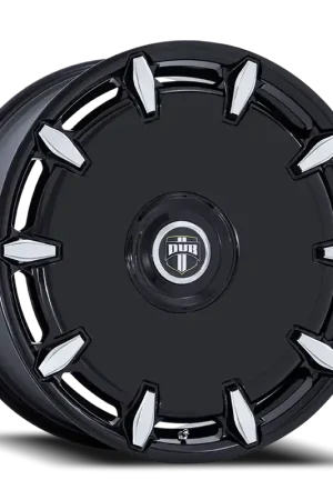 Fast Shipping DUB Cheef DC271 GBM 24x9 +38 5x115/5x120mm 74.1mm Gloss Black Milled