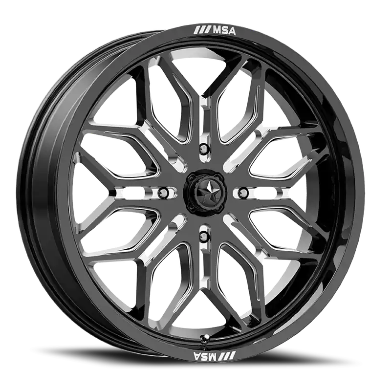 Certified MSA Sniper M47 GB-M 24x7 +10 4x156mm 115.1mm Gloss Black Milled