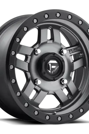 Exclusive Fuel Anza UTV D558 15x7 +13 4x156mm 132mm Matte Anthracite Black Ring