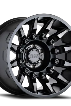 Factory Price Black Rhino Mission 20x11.5 -44 6x139.7mm 112.1mm Matte Black Machined Tinted Spokes