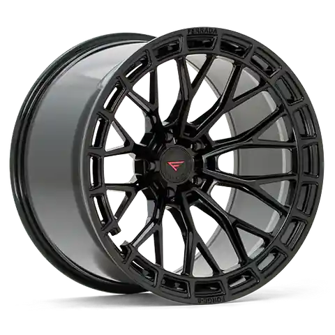 Super Sale Ferrada Wheels Forge-8 FR12 Obsidian Black 20x9 5x112 ET35 66.56 Mid Concavity