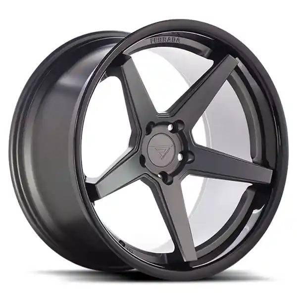 Buy Direct Ferrada Wheels FR3 Matte Black / Gloss Black Lip 20x9 5x112 ET23 66.56 Mid Concavity