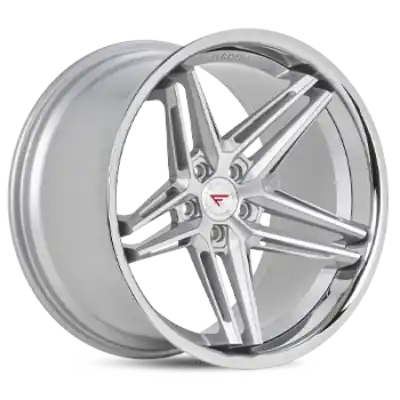 Direct From Factory Ferrada Wheels CM1 Machine Silver / Chrome Lip 19x8.5 5x112 ET25 66.56 Slight Concavity