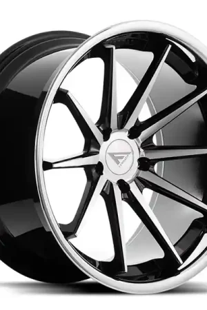 Ferrada Wheels FR4 Machine Black / Chrome Lip 22x9.5 5x112 ET15 66.56 Deep Concavity Same Day Shipping