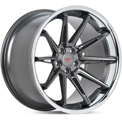 Ferrada Wheels CM2 Matte Graphite / Chrome Lip 19x8.5 5x112 ET42 66.56 Slight Concavity Sale